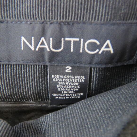 Nautica Charcoal Gray Wool High Rise A-Line Pencil Skirt Size 2 - Picture 4 of 5